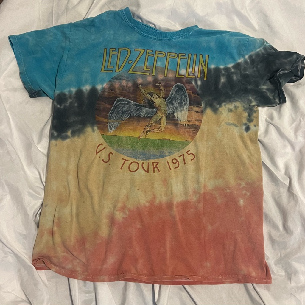 Vintage Led Zeppelin Tie-Dye Us Tour 1975 T-Shirt Men’s S